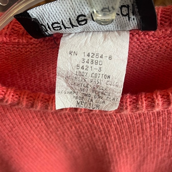 100% Cotton Vintage Pierre Cardin Coral sweater. - Picture 4 of 9